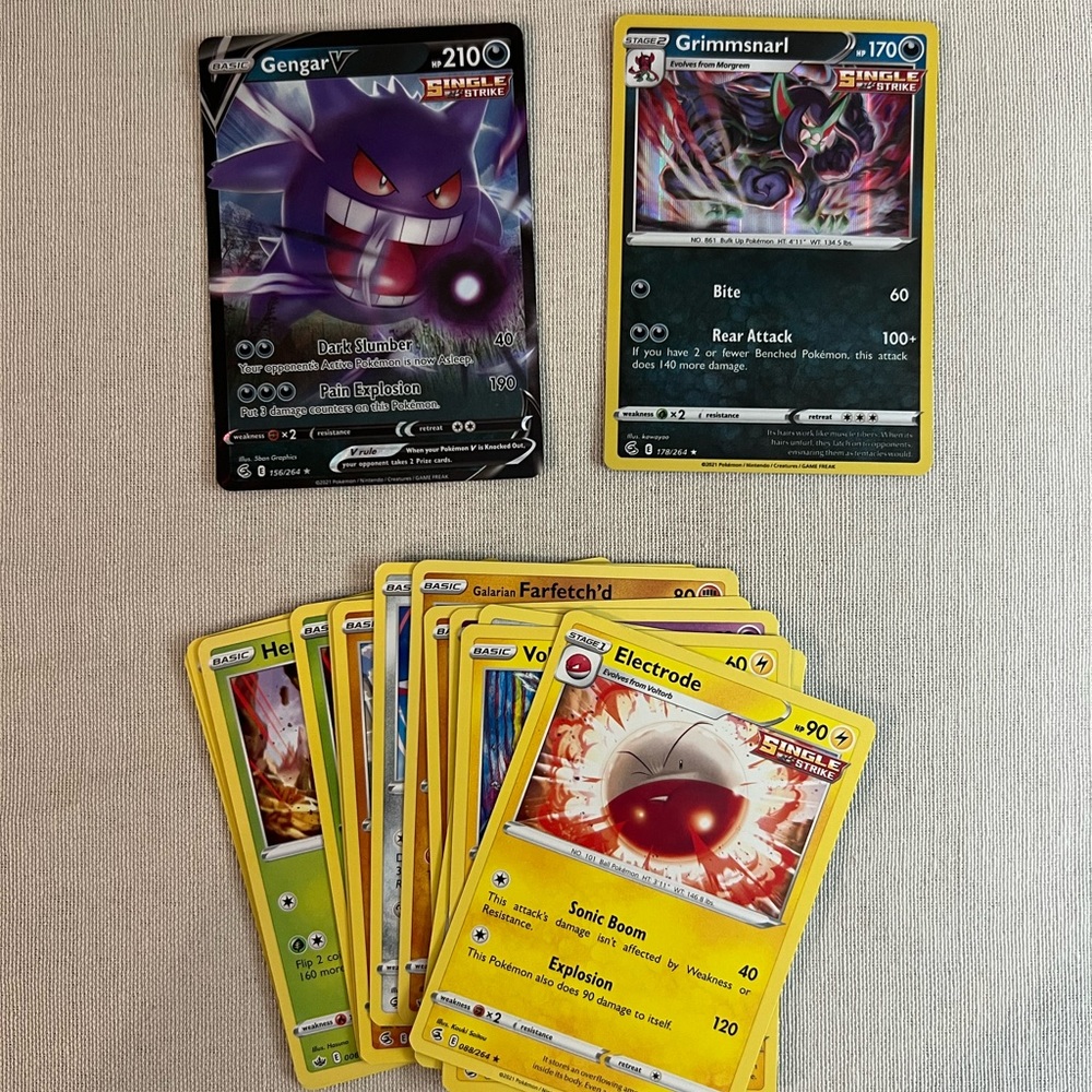 2021 Pokemon Single Strike Trading Card Lot